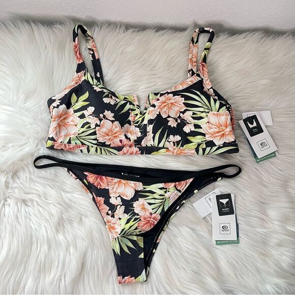 NWT Rip Curl Set Sol Seeker Bikini DD Top and Skimpy Bottom Resortwear Large - Picture 2 of 7